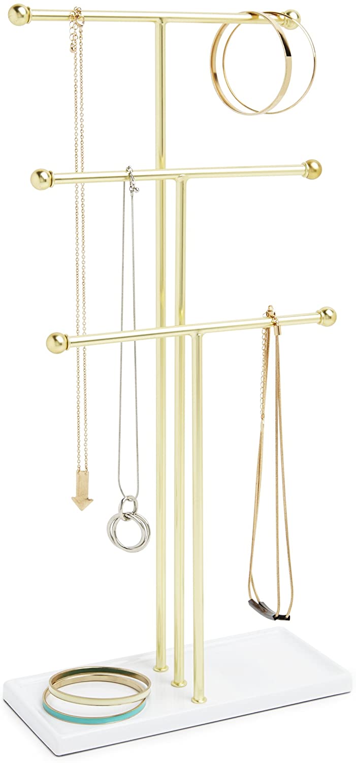 Umbra Trigem Jewellery Tree - Extra Tall Jewellery Stand For Chains With In