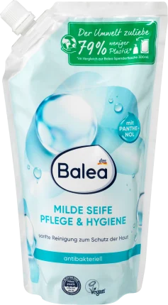 Liquid soap, mild soap care & hygiene, antibacterial, refill pack, 500 ml