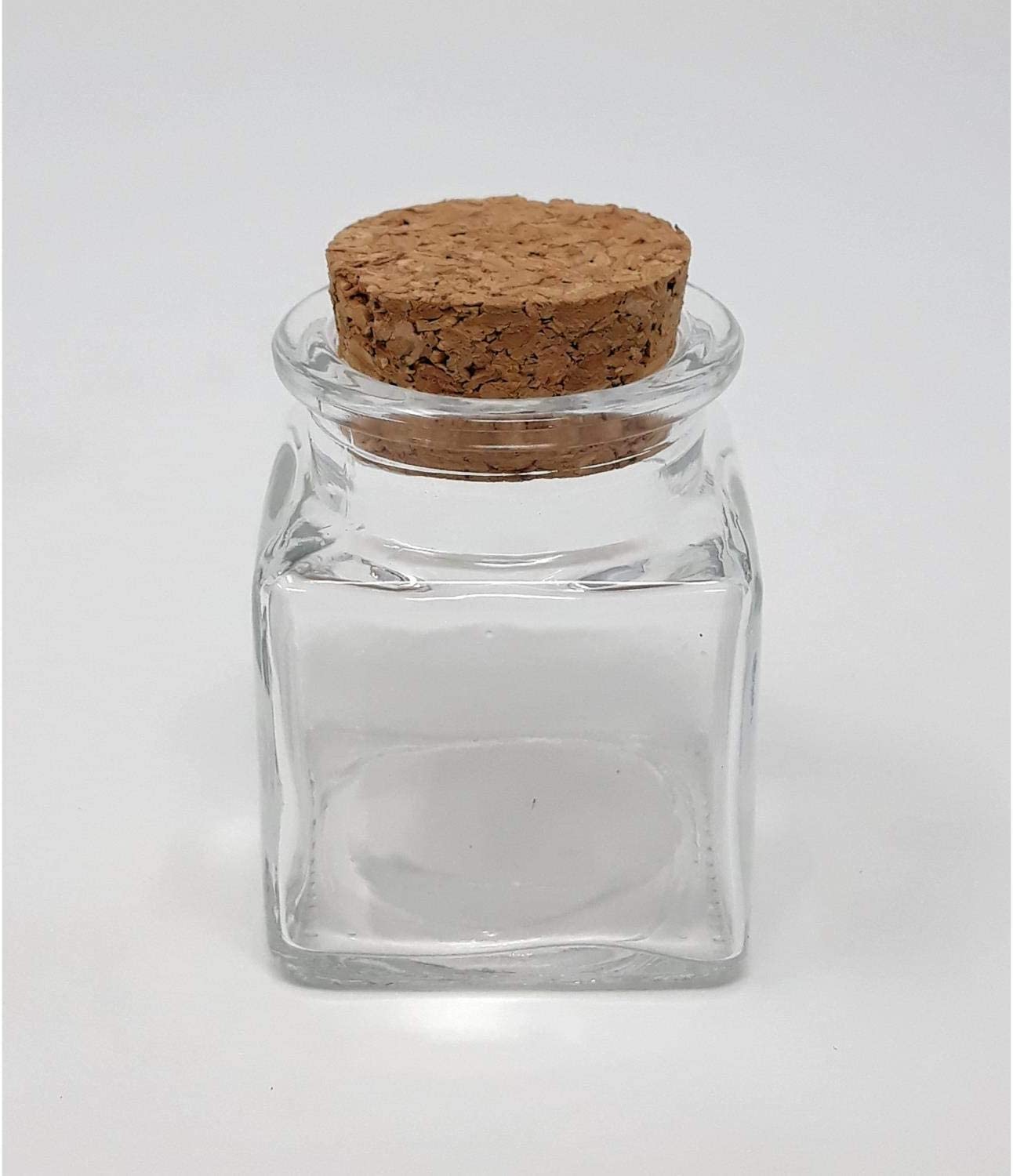 Sandra Rich GmbH Sandra Rich. Glass bottle with cork. Square. Pack of 1. Bottles approx. 6 x 4 x 4 cm. 11100-1-99 (1 piece)