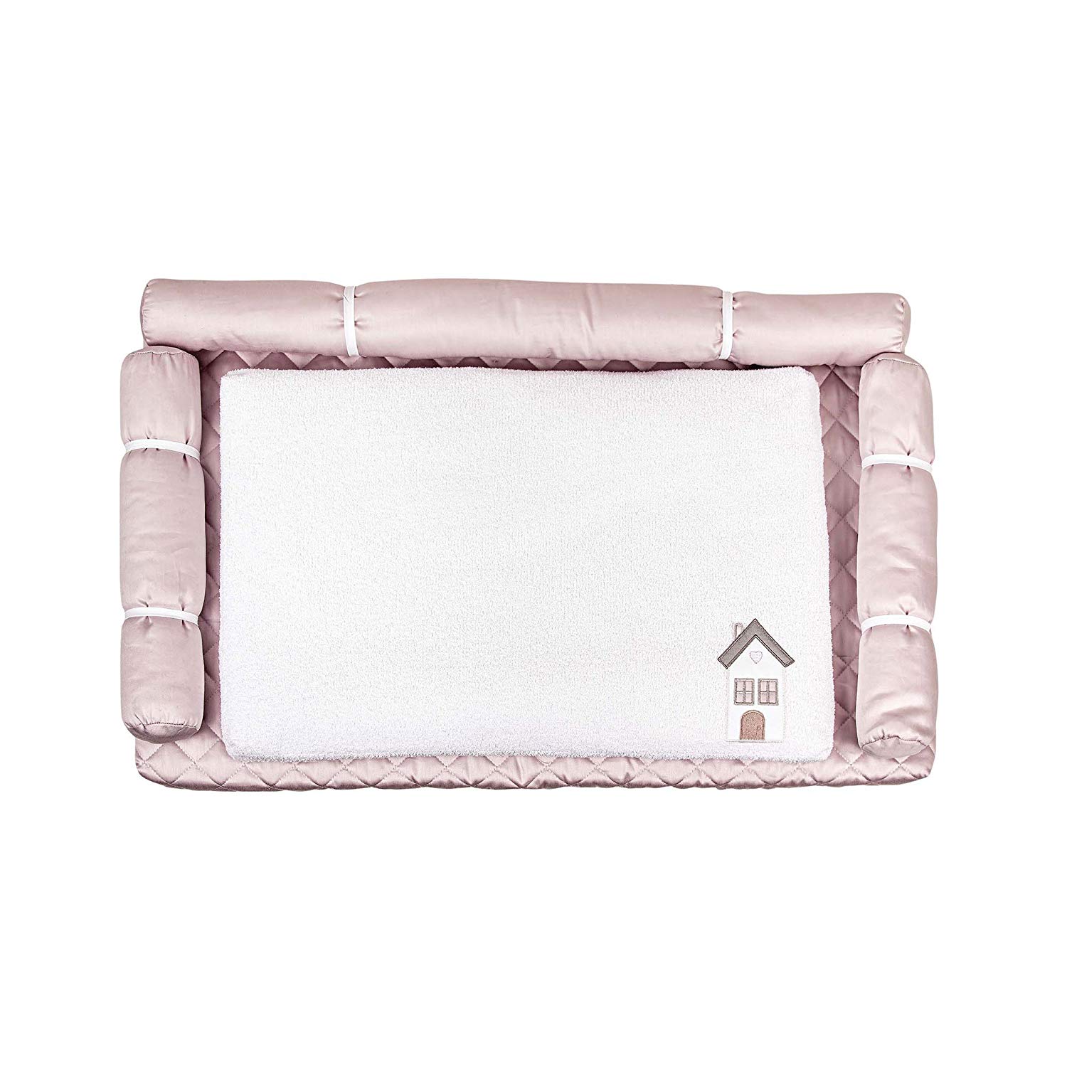 Dilibest by Picci Urban Smile Pink Changing Mat 50 x 80 cm. Luxury Fabric Mat (Made in Italy