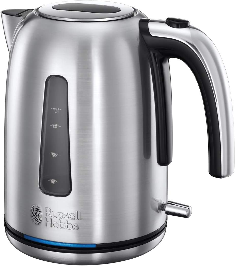Russell Hobbs 23940 Velocity Fast Boil Electric Kettle, Stainless Steel, 3100 W, 1.7 Litre