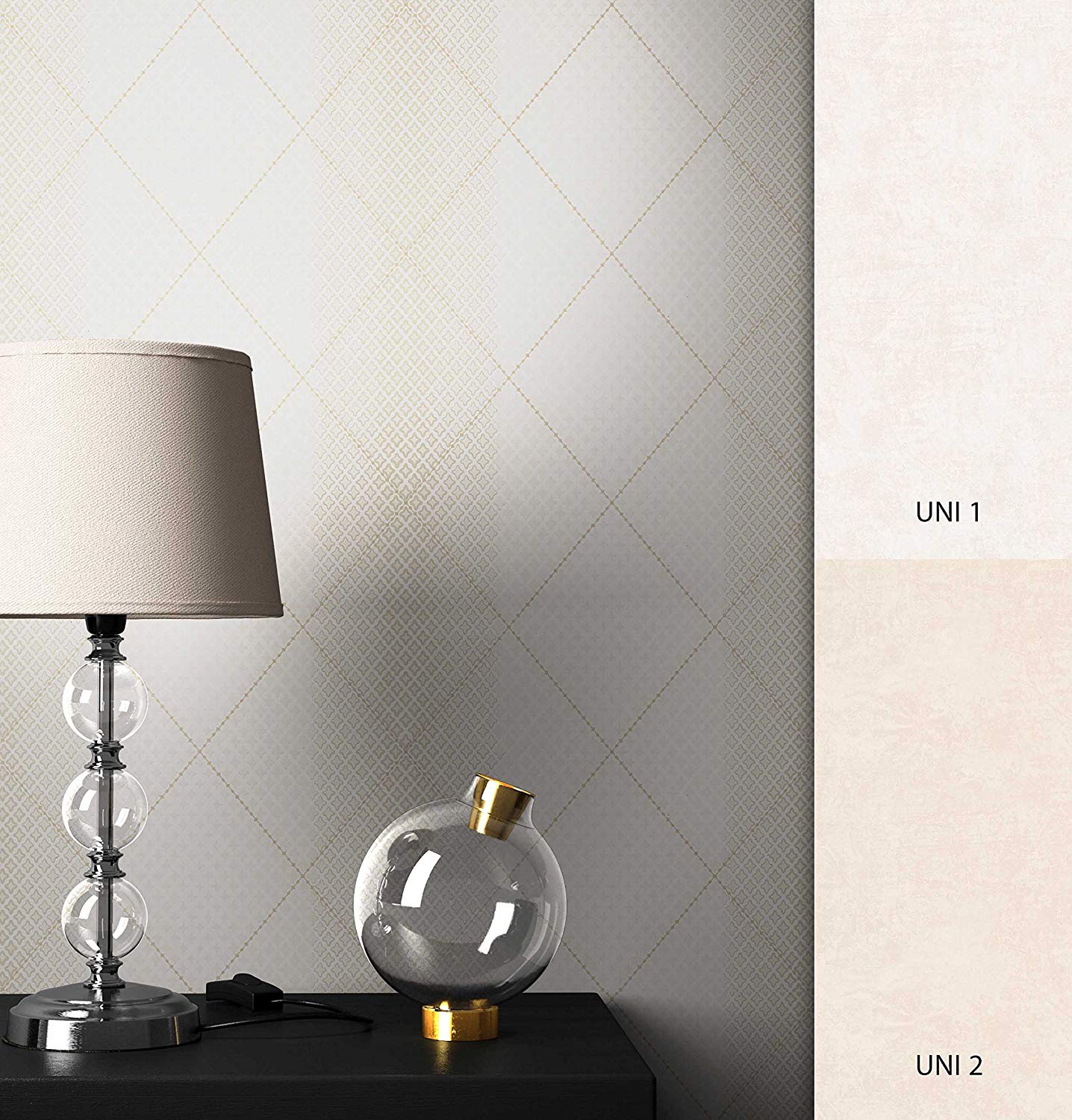 Newroom, Stripes Grey Geometric Graphics Non-Woven Wallpaper Modern Includi
