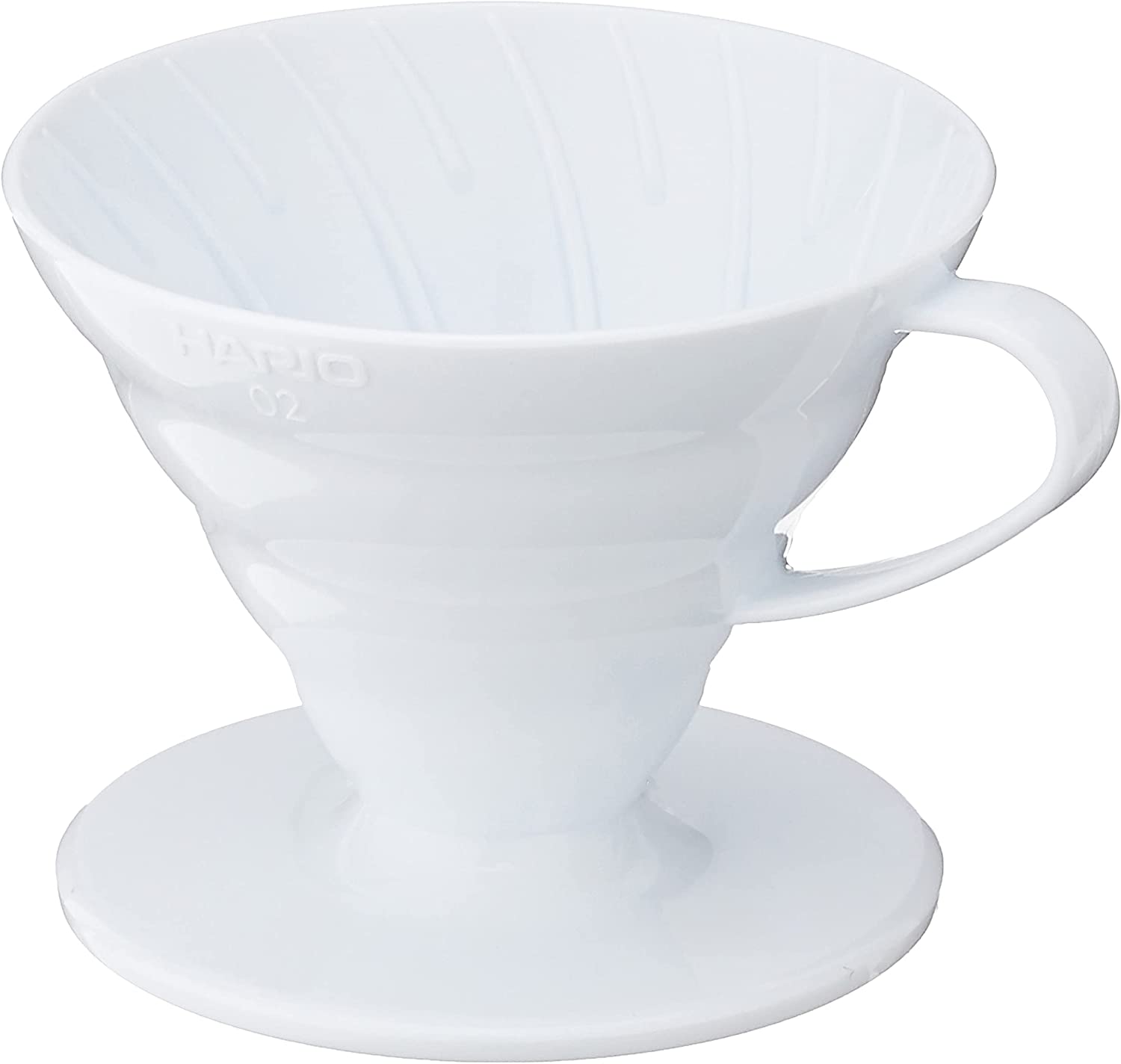 Hario VD-02W 1-Piece Plastic Coffee Plastic Dripper, White