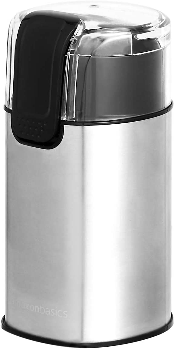 Amazon Basics Electric coffee grinder, stainless steel