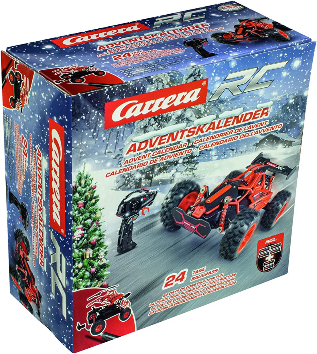 Carrera RC Buggy Advent Calendar 2.0 I Advent Calendar for Children & Adults, Boys & Girls I Building Fun Over 24 Days I Perfect for RC Enthusiasts I Remote Controlled Buggy