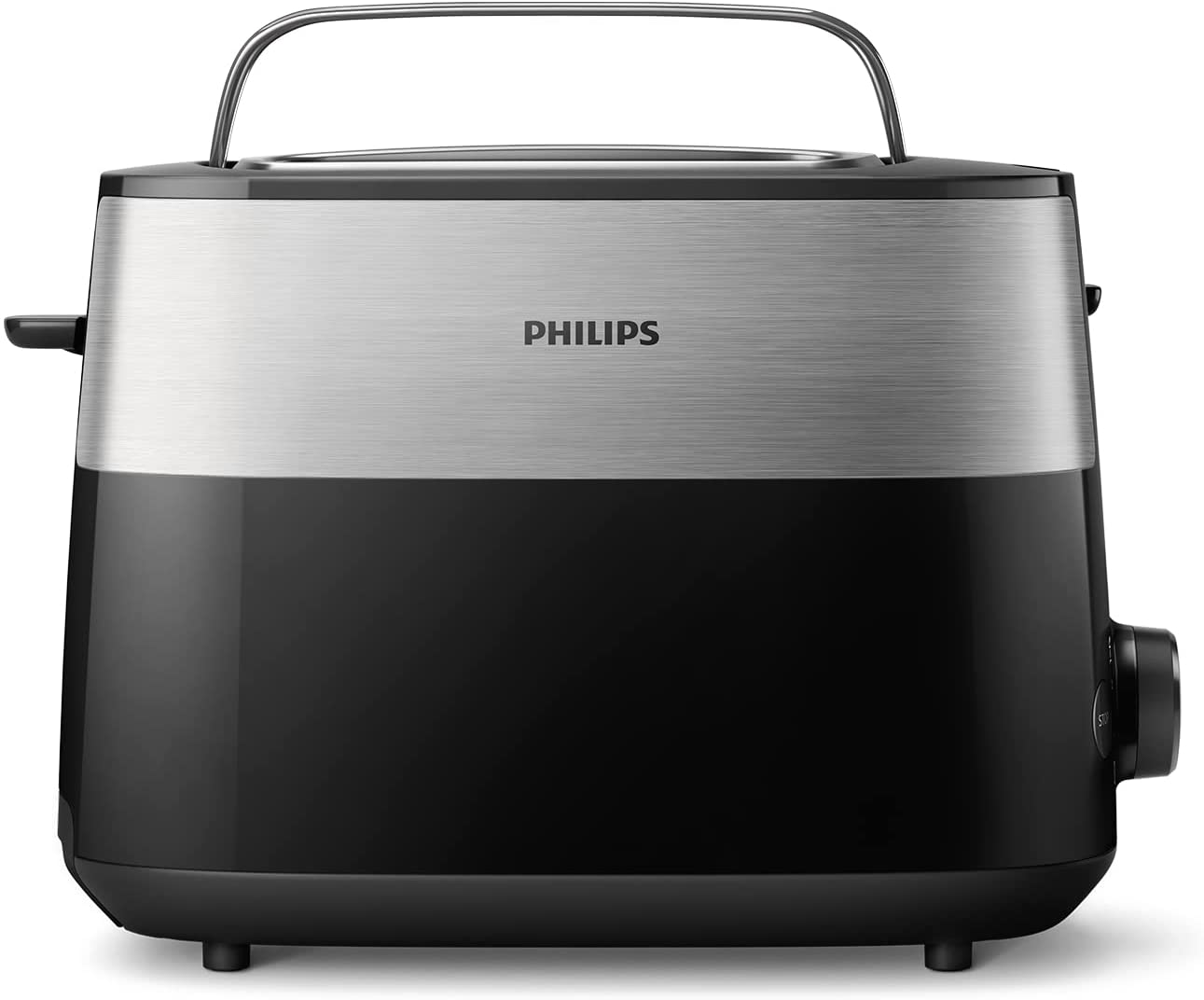 Philips HD2516/90 Toaster (830 W, 8 Browning Levels, Bun Attachment, Stop Button, Defrost and Warm-Up Function, Stop Button, Lift Function) Black/Stainless Steel