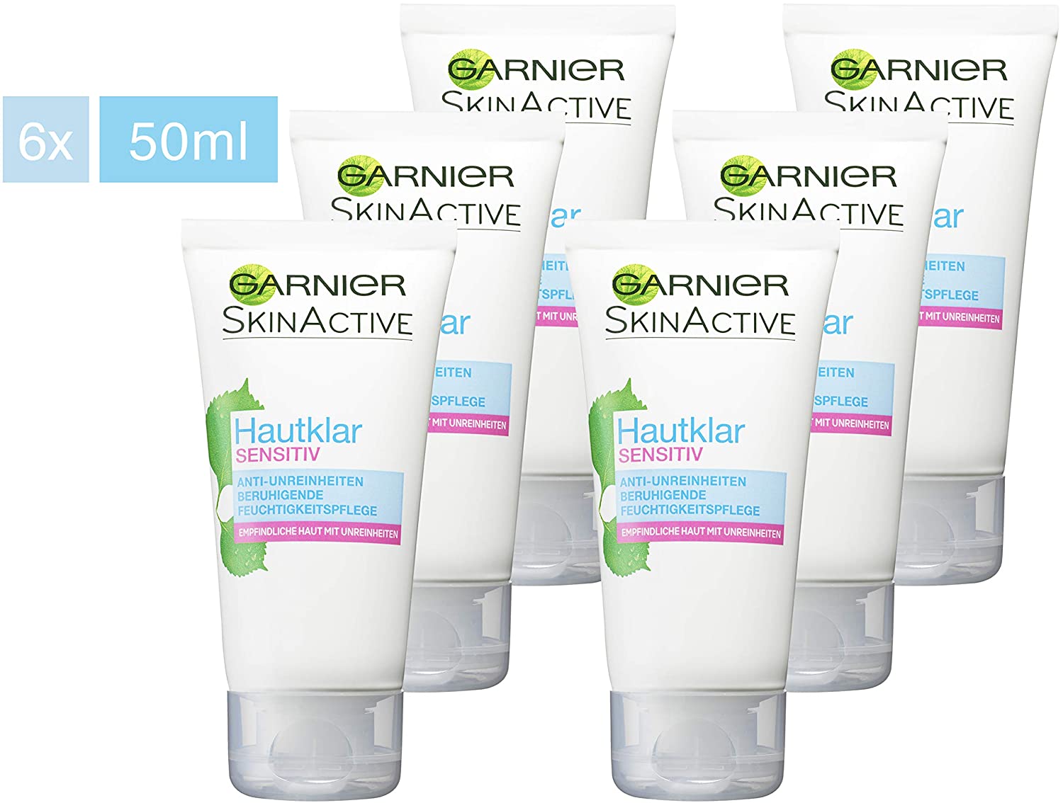 Garnier Hautklar Sensitive Anti-Impurities Care Pack of 6 x 50 ml
