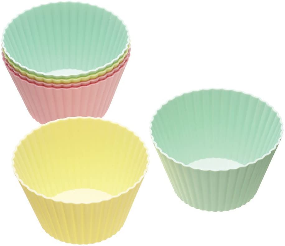 Pack of Six Flexible Silicone Muffin Cases
