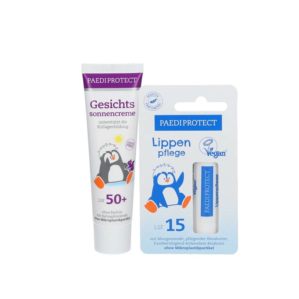 PAEDIPROTECT facial sun cream SPF 50+ + lip care with SPF 15