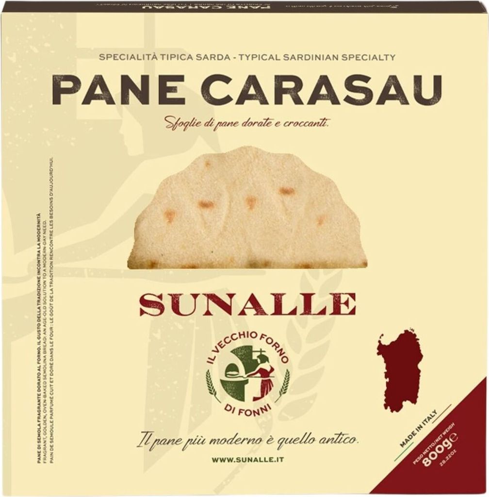 Pane Carasau Classico, traditional thin bread from Sardinia, 800 g, Sunalle