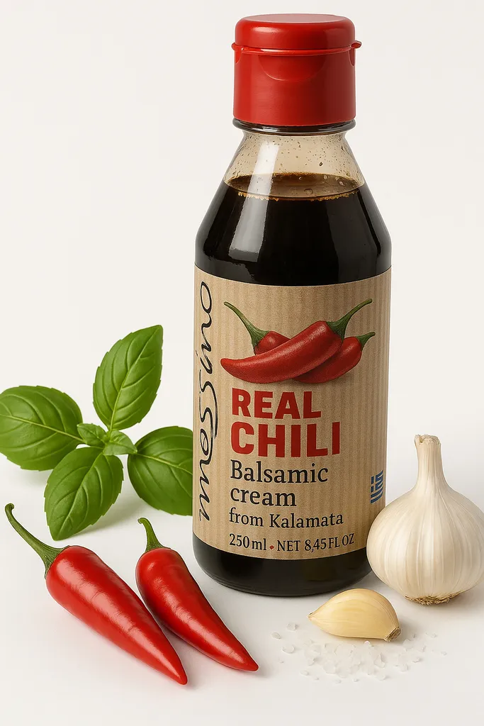 Papadeas, Balsamic Cream, 250ml, Chili Cream, Balsamic Vinegar, Messino, For Beef, Spaghetti, Greek Sauce, Greek Balsamic Cream