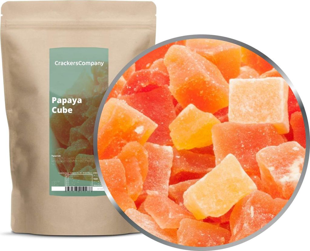 PAPAYA CUBE ZIP bag 600g