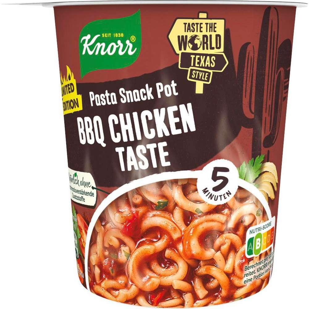Pasta snack, BBQ chicken taste