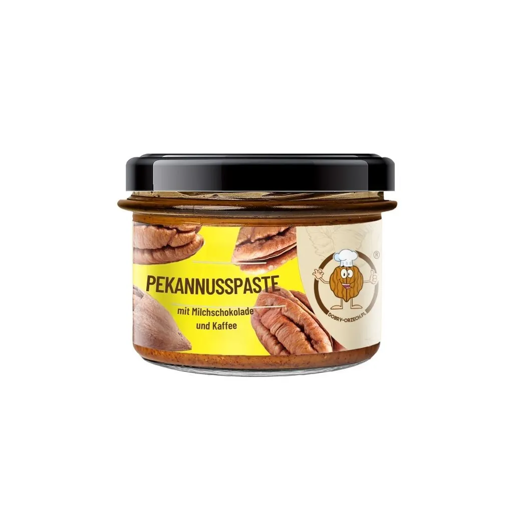 Pekannusspaste mit Milchschokolade und Kaffee