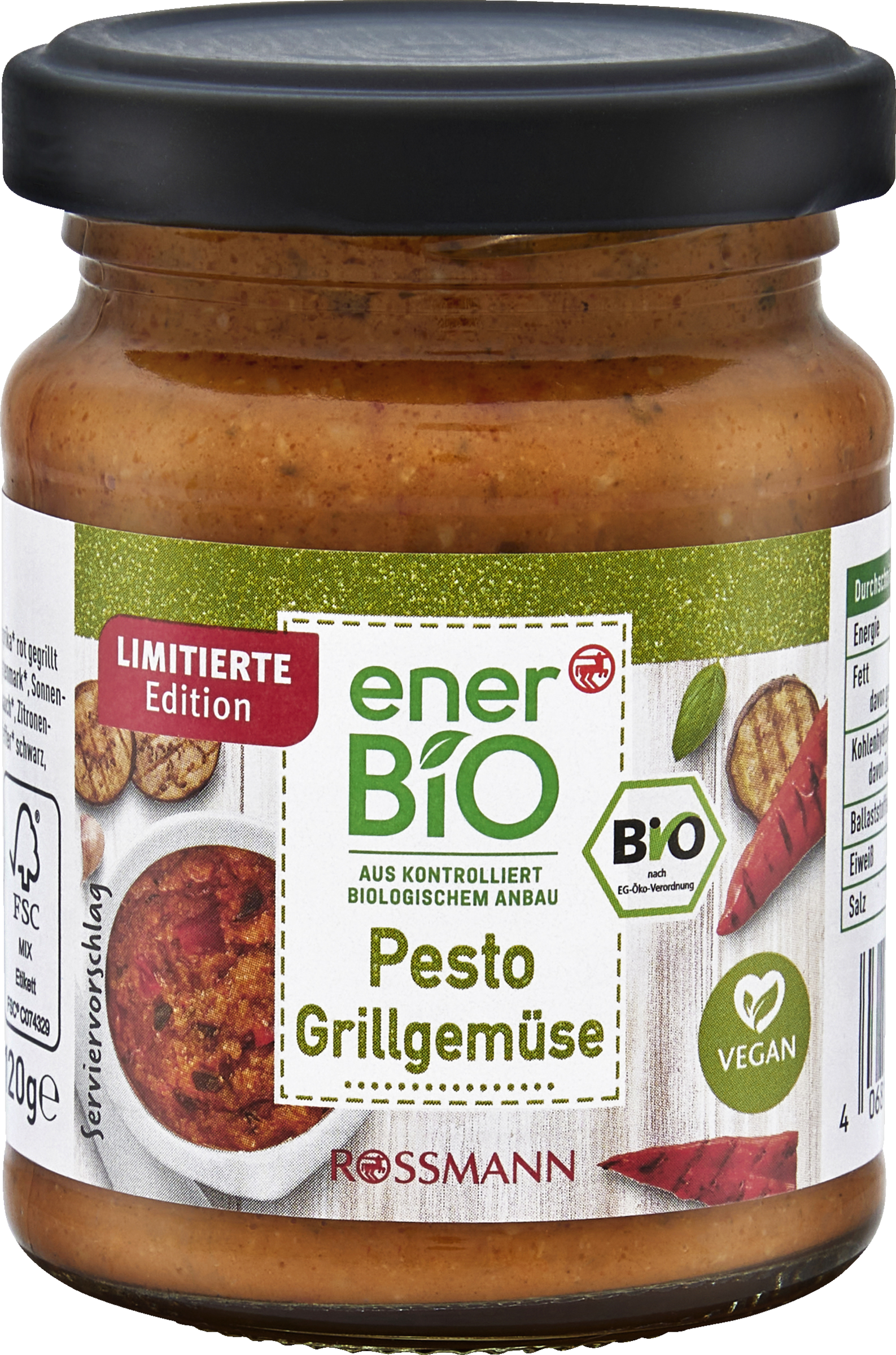 enerBiO Pesto grilled vegetables