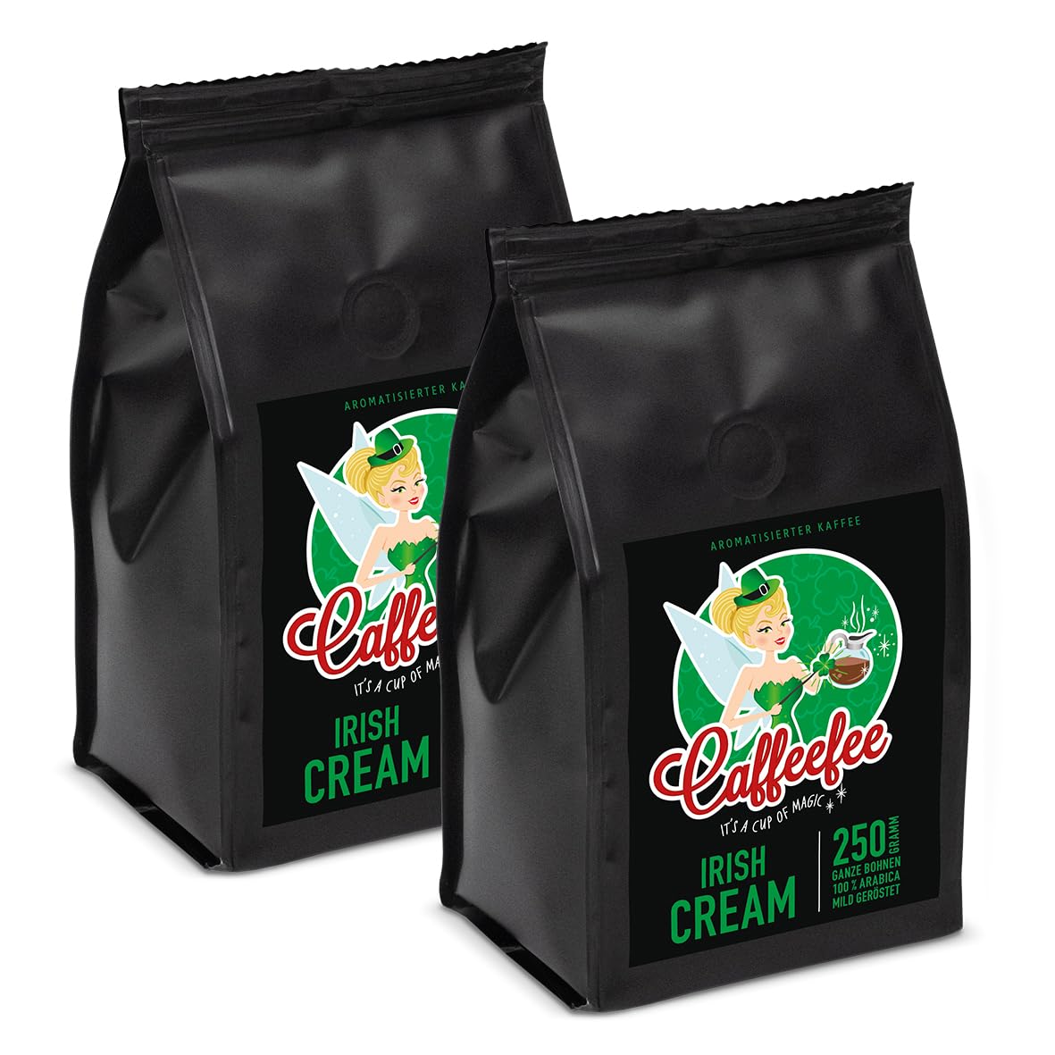 Caffeefee Irish Cream Beans 2 x 250g Flavored Roasted Coffee