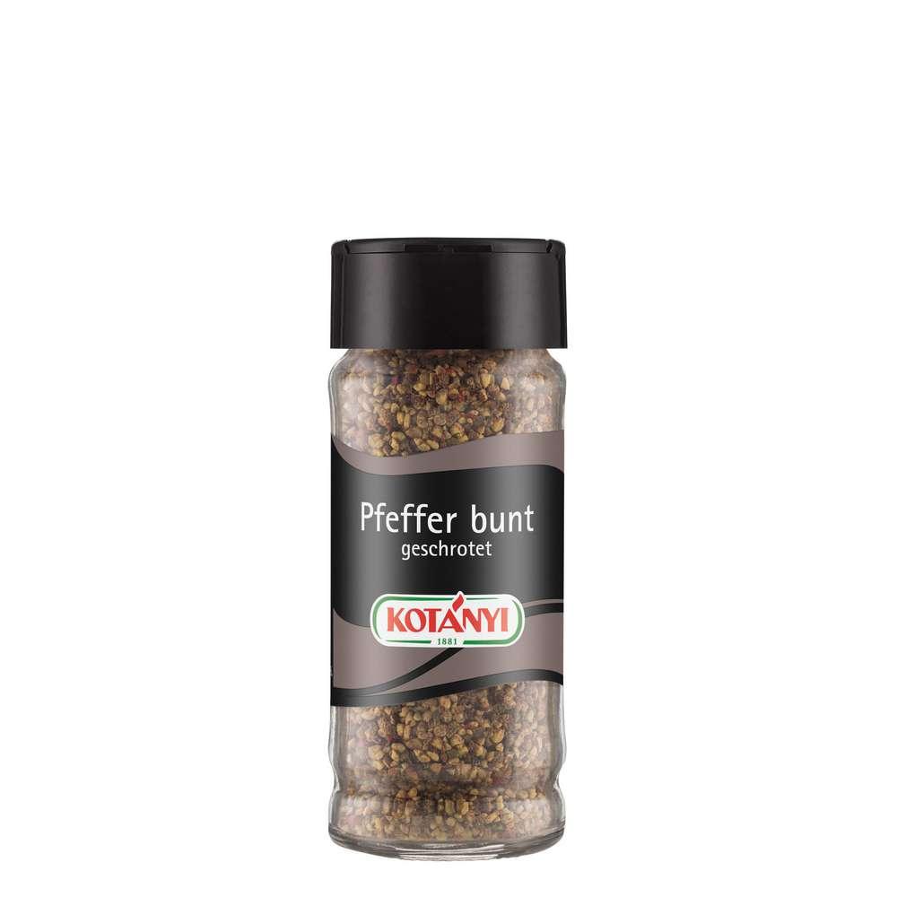 Colorfully ground pepper