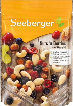 Nut & Dried fruit blend, "Nuts'n'berries" with cashew, Almond, Sultanine, Cranberry, Cherry, Blueberry & hazelnut, 150 g