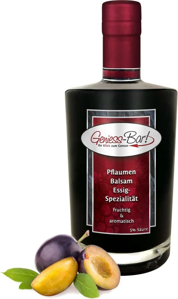 Plum Balsamic Vinegar - Specialty 0.5L with a mild Aceto Balsamico very aromatic creamy and concentrated 5% acidity