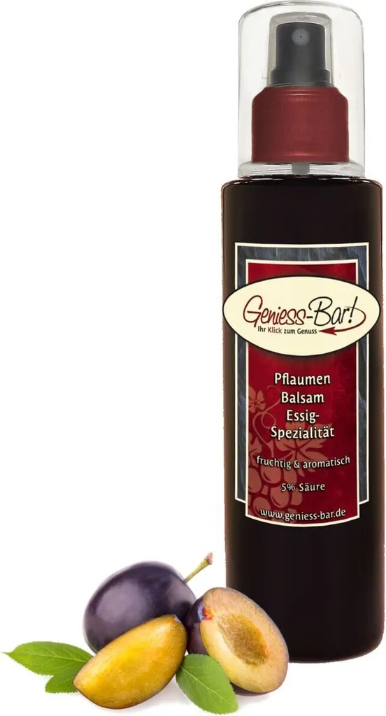 Plum Balsamic Vinegar - Specialty spray bottle 0.26L with a mild Aceto Balsamico creamy and concentrated 5% acidity