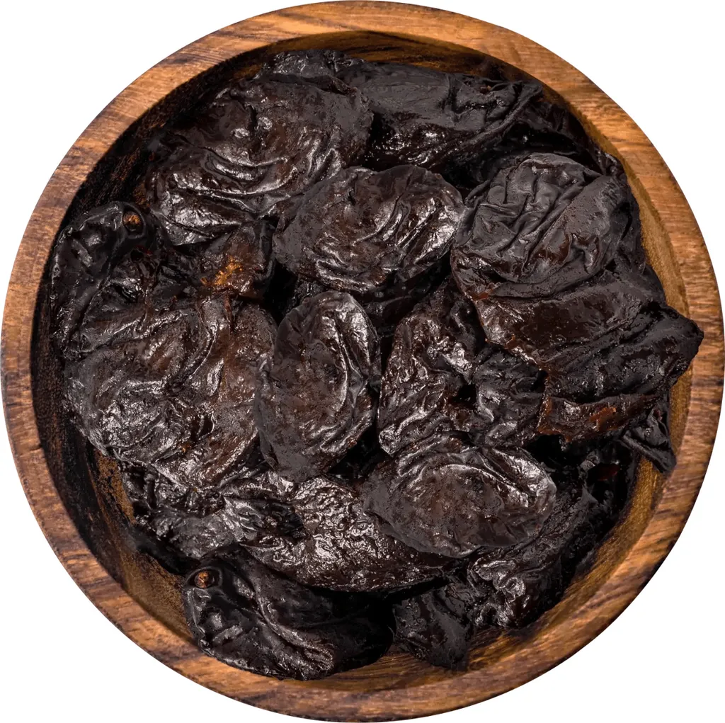Dried plums, whole, pitted, prunes with no added sugar & unsulfured, 250g