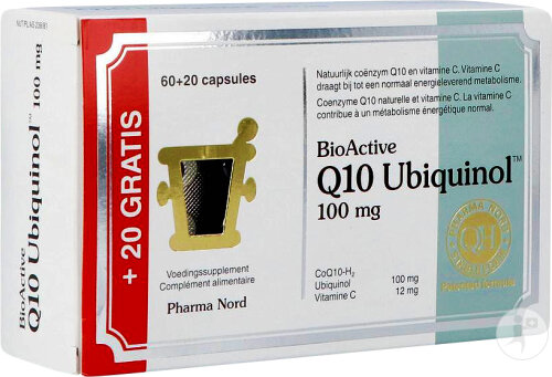 Pharma Nord BioActive Coenzyme Q10 Ubiquinol 100mg 60 capsules + 20 free