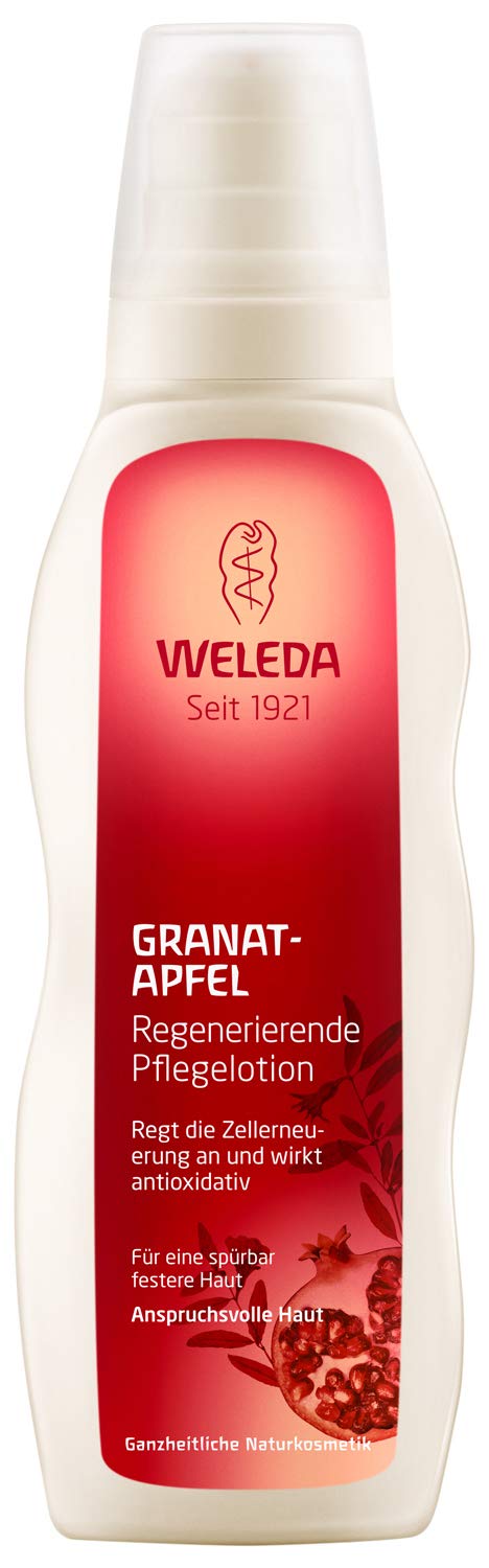 WELEDA Pomegranate Regenerating Care Lotion, Natural Cosmetics Body Lotion to Promote Cell Renewal and Protect against Ageing and Environmental Influences (1 x 200 ml), ‎white