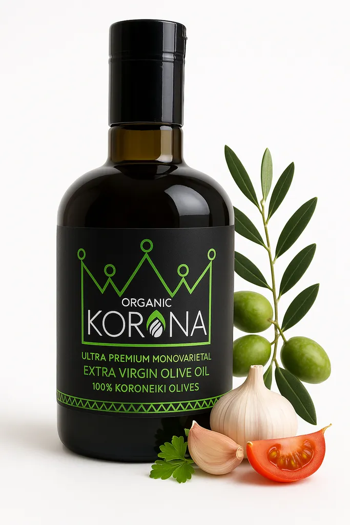 Physis of Crete, KORONA, Olive Oil 500 ml, natural Greek olive oil, cold-pressed