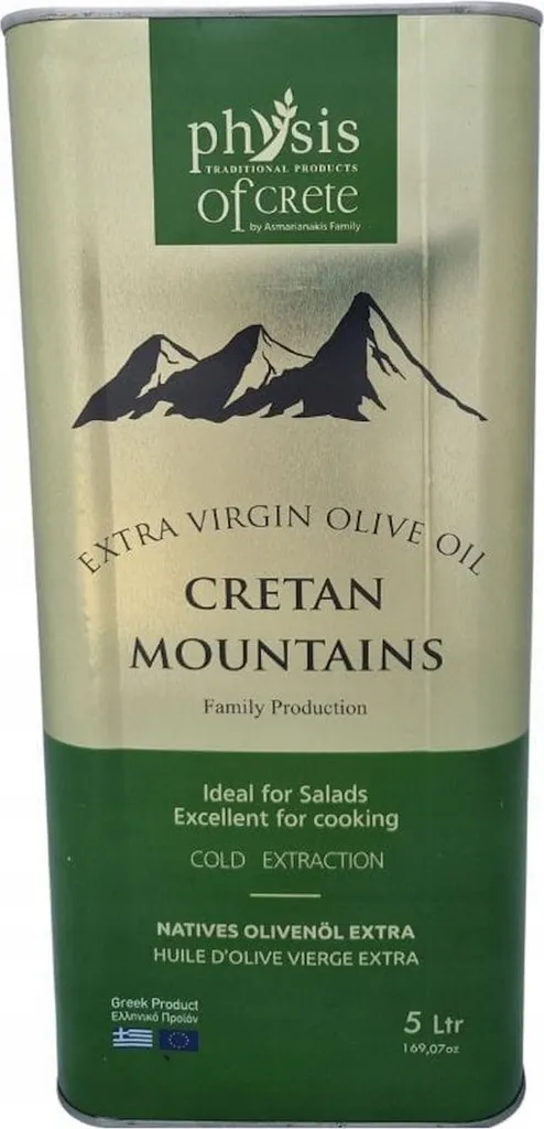 Physis of Crete, olive oil 5l, extra virgin, Cretan mountain, Greek olive oil, 5000 ml