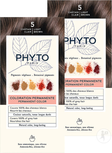 Phyto Phytocolor Permanent Coloration 5 Light Brown 1 Piece Promo 1+1 Free