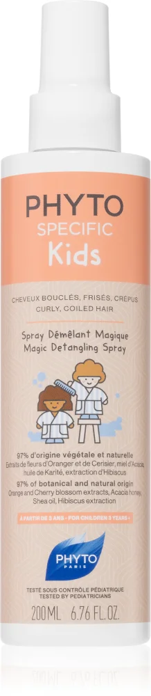 Phyto Specific Kids Magic Detangling Spray Spray for easy hair combing for wavy and curly hair