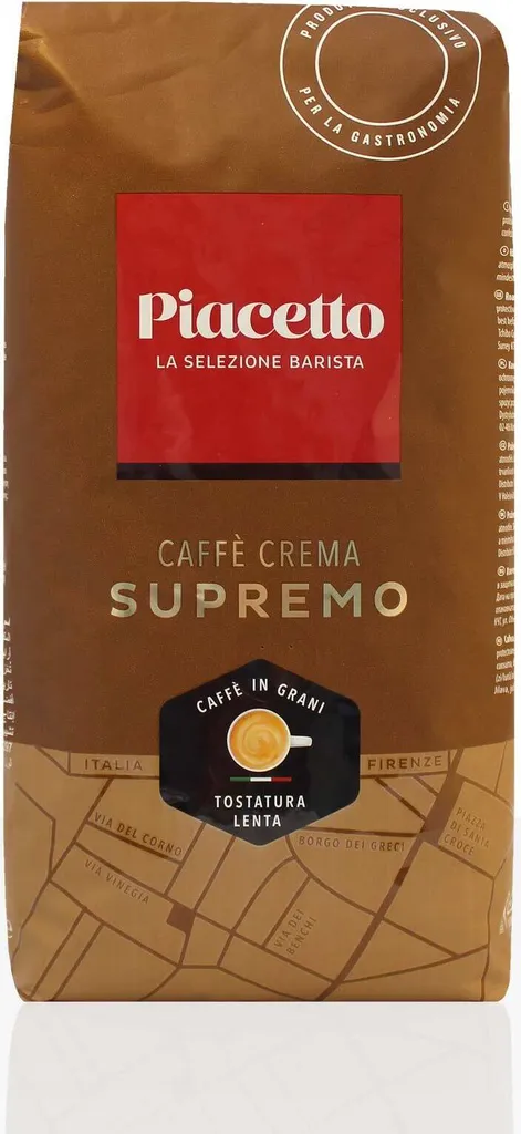 Piacetto Caffe Crema Supremo - 1kg coffee beans
