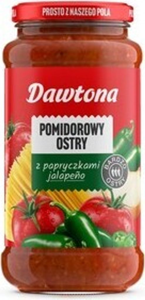 Spicy tomato sauce with jalapeno 520g Dawtona