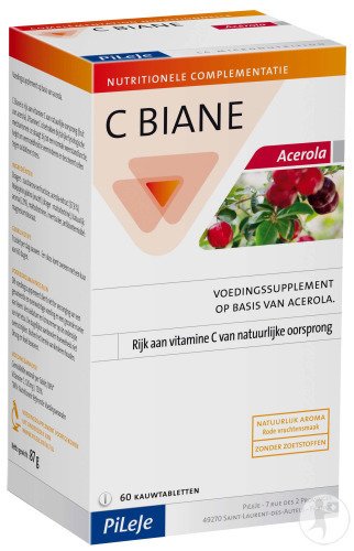 PiLeJe C Biane Acerola 60 chewable tablets