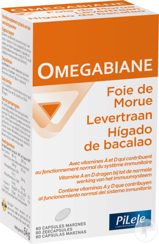 PiLeJe Omega 3 Omegabiane Levertraan 80 capsules
