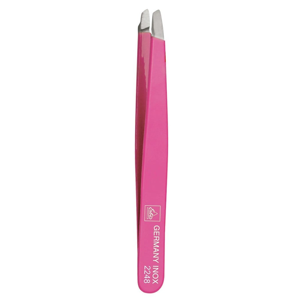 Tweezers, diagonal, fuchsiarot, 9.5 cm