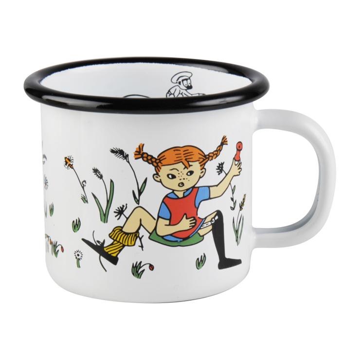 Pippi and Mr. Nilsson enamelled cup 1.5 dl