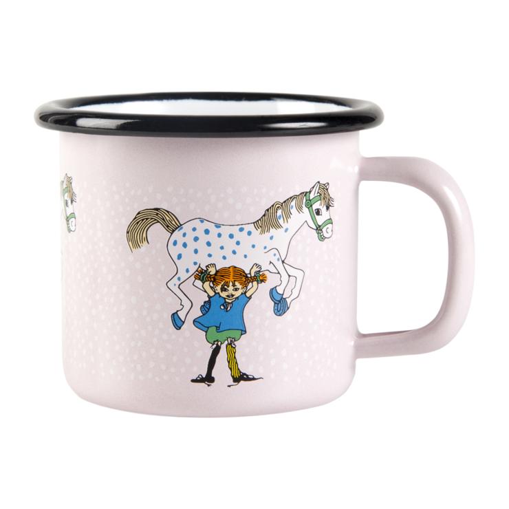 Pippi and the Horse enamelled cup 1.5 dl