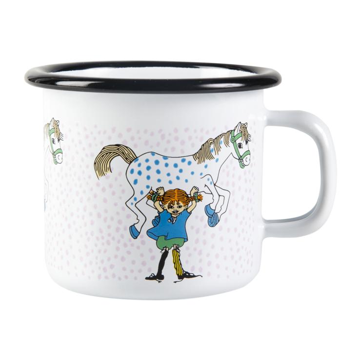 Pippi and the Horse enamelled cup 2.5 dl