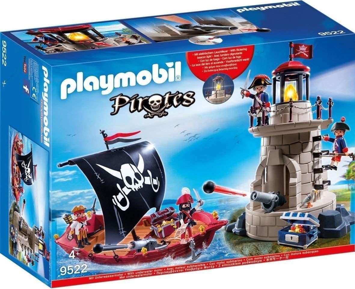 Playmobil Pirate Set With Pirate Ship Soldier Tower