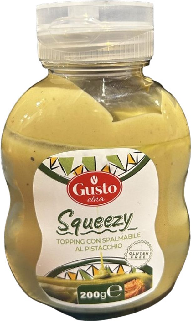 Pistazien-Topping Squeezy con spalmabile al pistacchio 200g - Gusto Etna