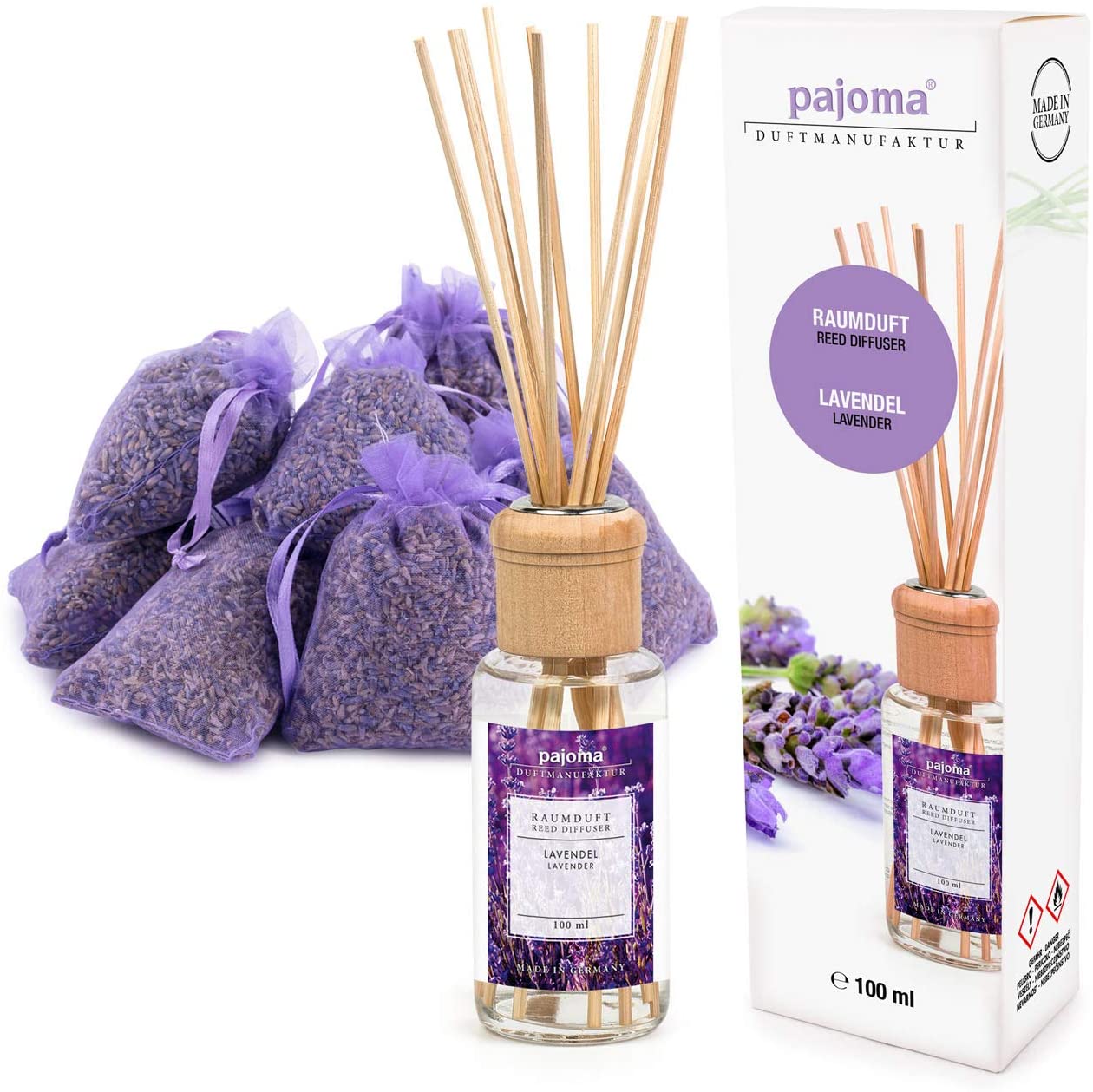 Pajoma 10 Lavender Bags Sachets Plus With Choice Of Fragrance Oil Room Frag