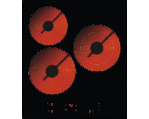 PKM KF3F glass ceramic hob frameless 45 cm 3 cooking zones self-sufficient