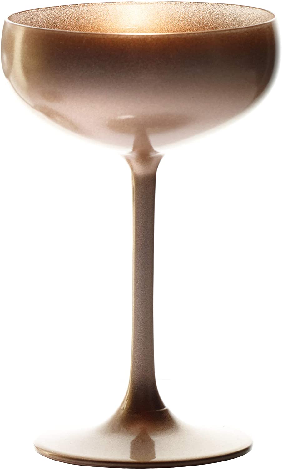 STÖLZLE LAUSITZ Elements Champagne Bowls Bronze Set of 6 I Cocktail Bowls Made of High-Quality Crystal Glass 230 ml I Champagne Glasses Set Dishwasher Safe and Shatter-resistant I Coupe Glasses