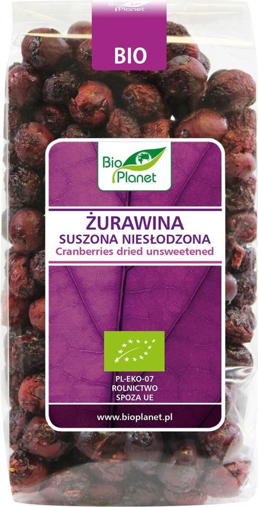 PLANET Dried Unsweetened Cranberries 50g