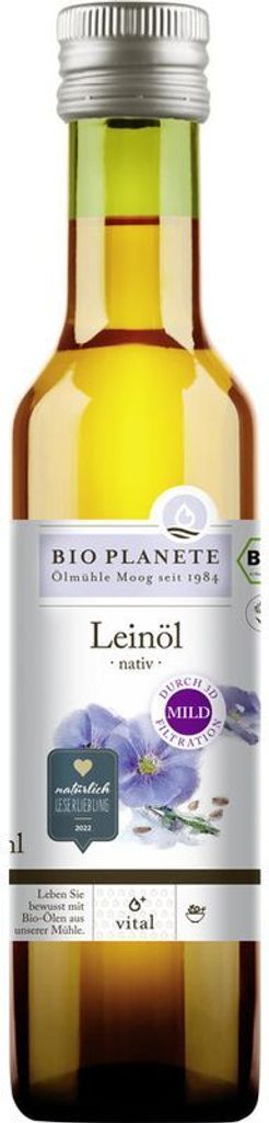 Planète Leinöl nativ mild durch 3D Filtration -- 250ml x 6  - 6er Pack VPE