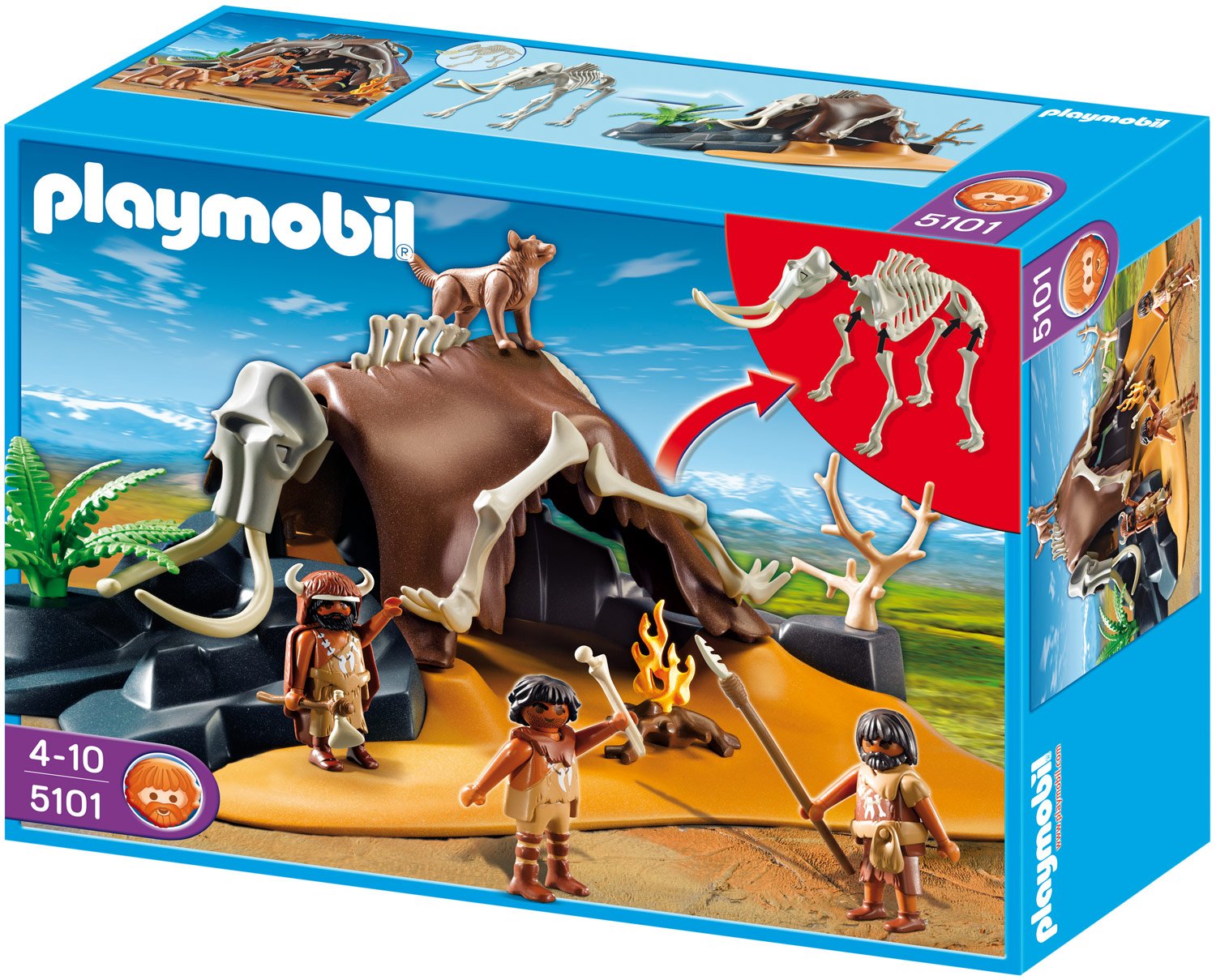 Playmobil Mammoth Skeleton Tent With Cavemen