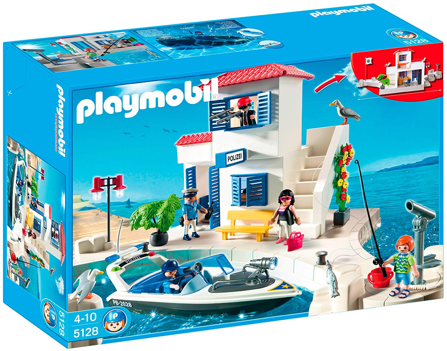 Playmobil 5128 Harbour Police With Speedboat