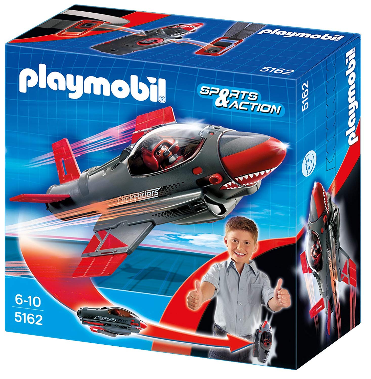 Playmobil 5162 Click And Go Shark Jet