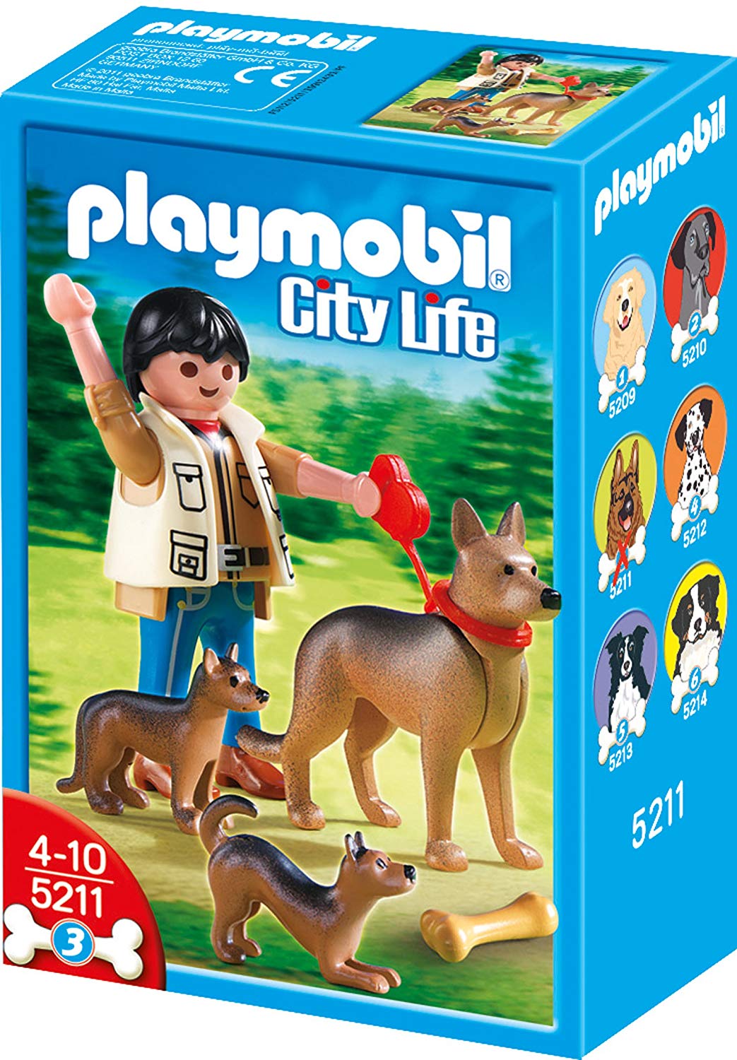 Playmobil 5211 Figurine Set German Shepherd And Puppies